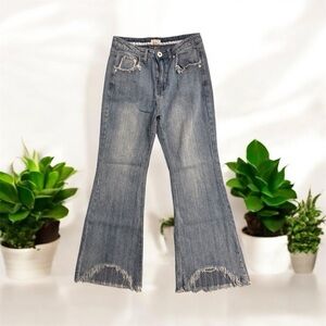 POL high-Waisted Raw Hem Jeans Small